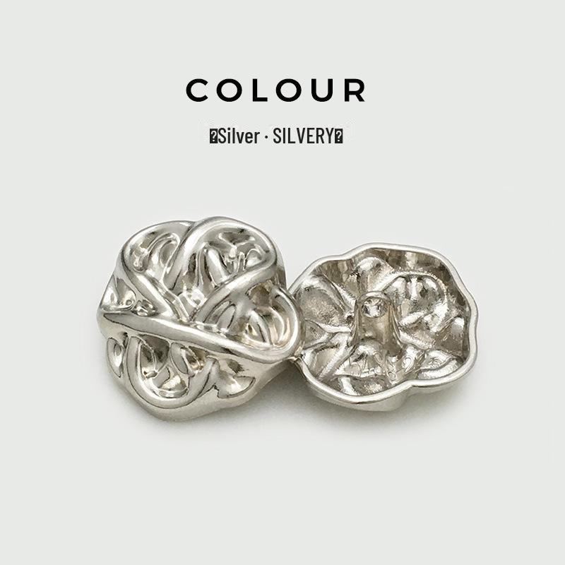 Wszechstronne Złote Wklęsło-Wypukłe Guziki do Płaszczy dla Męskich i Damskich Kurtek i Koszul