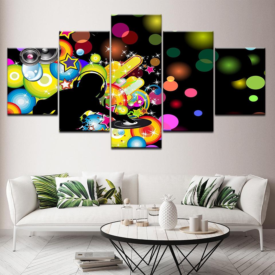 

Canvas Painting Youth music DJ 5 Pieces Wall Art Painting Modular Wallpapers Poster Print for living room Home Decor 20x35 20x45 20x55cm