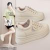 ZY6003 Women's Shoes Spring 2026 New Thick-soled Inner Height Increase Casual Shoes Women's Leather Muffin Bottom Versatile