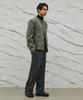 SIGNATURE Wool-Like No-Tuck Wide-Fit Slacks [Gray]