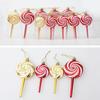 4pcs Christmas Tree Decoration Ornament Simulated Colorful Lollipop Red Golden Candy Cane Xmas Tree Pendant Home Xmas Decor 2025