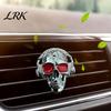 Gothic Auto Accessories Skull Car Vent Clips, Metal Head Air Essential Oil Diffuser for Freshener Charm, Halloween Interior Accessory Men Women Retro