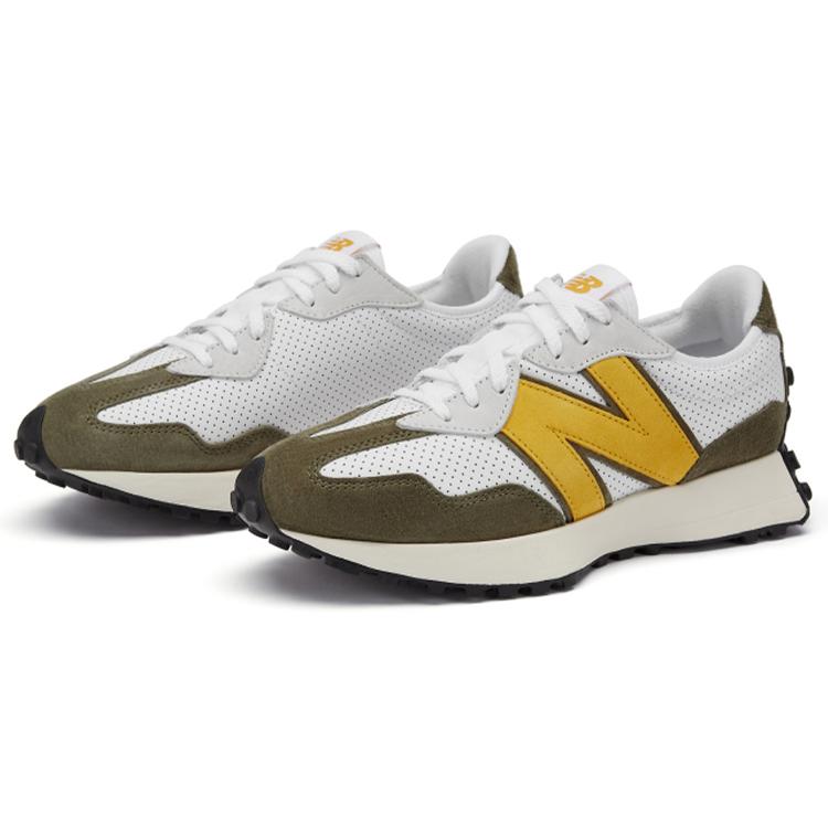 New New Balance 327 White Yellow Olive