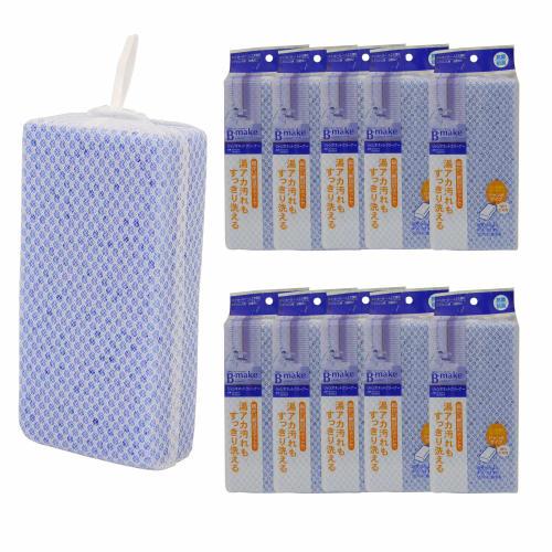 

Towa Sangyo Bathroom Cleaning Sponge, Blue, Approx. 19 x 9.3 x 5.2 cm, BMK Jumbo Net Cleaner, Set of 10