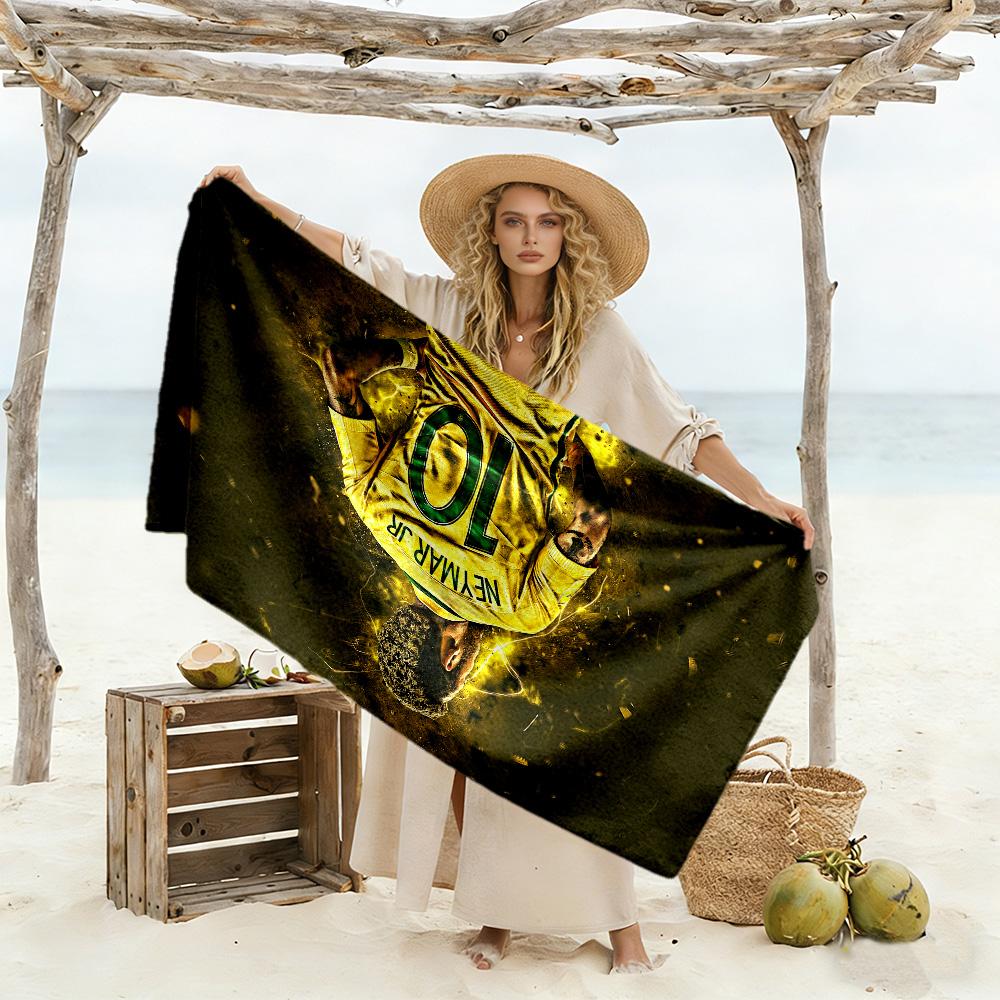 Ronaldo's Iconic Celebration Beach Towel High Absorbency & Quick-Dry Comfortable Lightweight Perfect for Traveling Yoga Camping and Swimming