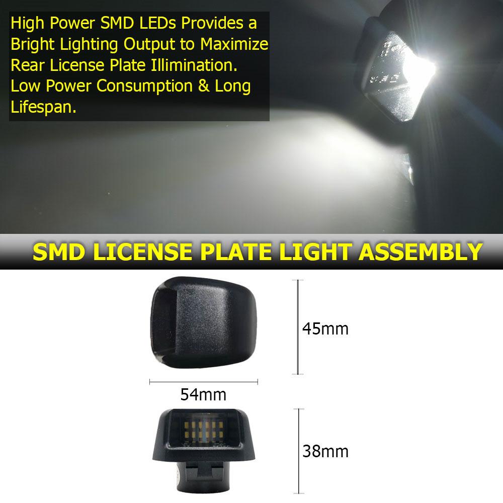 

Pair LED License Plate Light Fits For Nissan Titan Xterra Armada Frontier 2007-2019