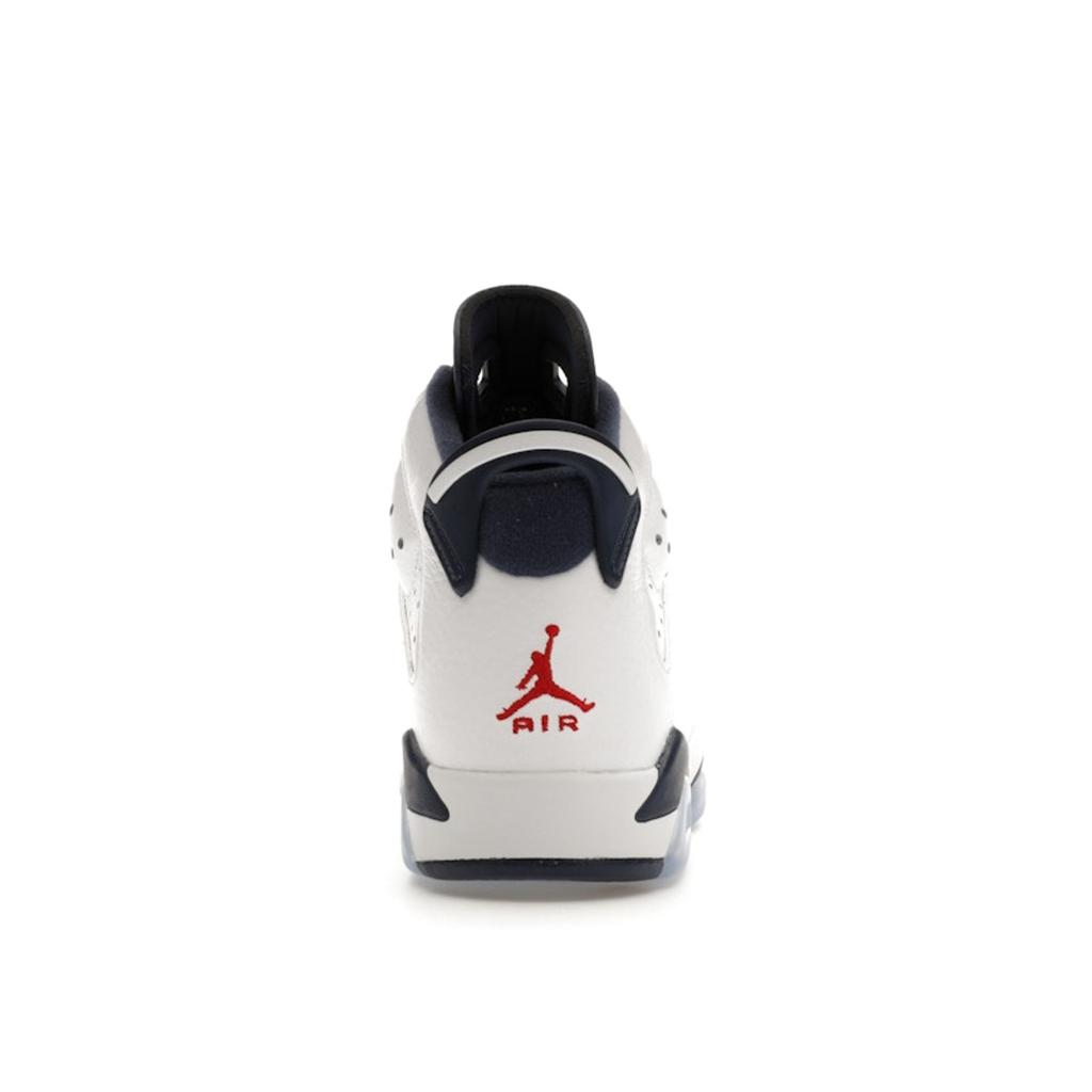 Air Jordan 6 Retro GS Olympic 2024 Παιδικά Αθλητικά Παπούτσια Λευκό Varsity-Red Midnight-Navy 384665-164