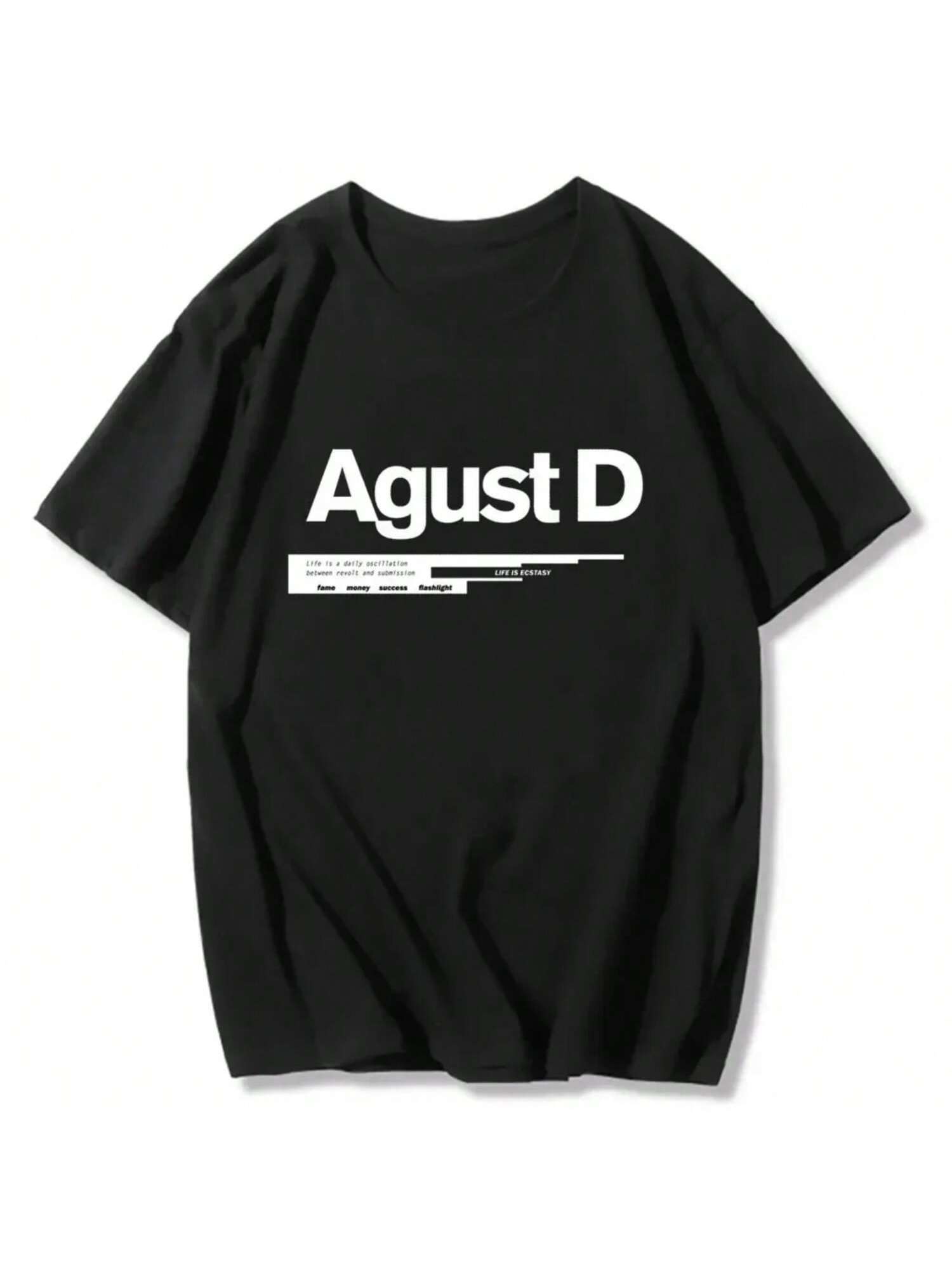 

New Korean Version Of KPOP Agust D Printed T-Shirt D-2 Album Unisex T-Shirt Yoongi Shirt Teen Clothes Cool XXXXXL