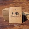 100pcs Handmade Kraft Paper Hanging Tags Sewing Machine Love Handmade Gift Packaging Baking Hanging Tags with Hemp Rope