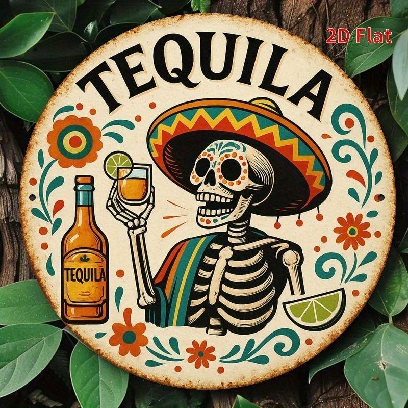 2D Flat Hanging Decorative Metal Sign Hand Painted Art