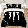 Monster Energy Drink Potisk 3dílná Sada Povlečení Povlak na Peřinu Se 2 Povlaky na Polštář Domácí Dárek k Narozeninám