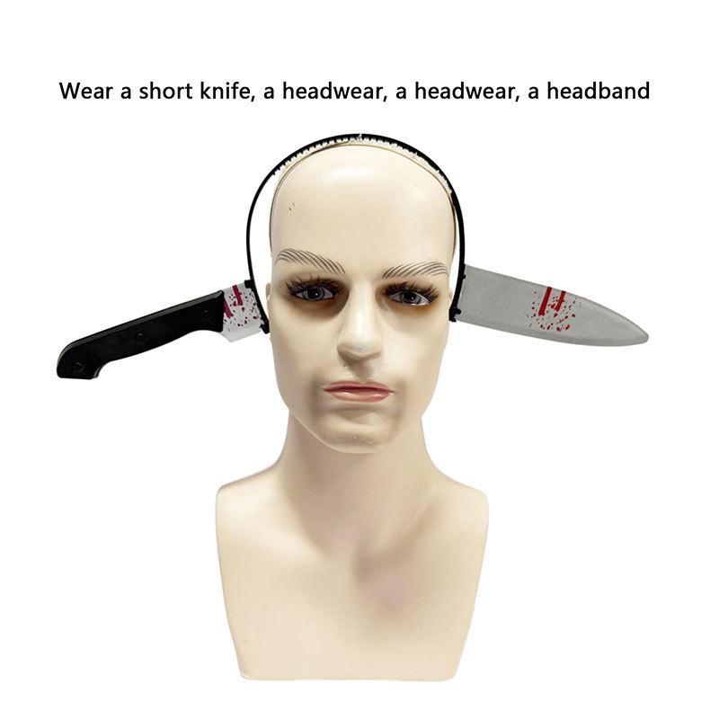 Petrecere Halloween Benzi de Păr Horror Cuțit Fals Topor Satâr Foarfece Bentițe Prin Cap Înfricoșător Costum Mascaradă Recuzită Photobooth