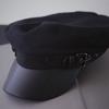 Retro Beret Hat Leather Buckle Painter Hat Warm Octagonal Hat All-match Winter
