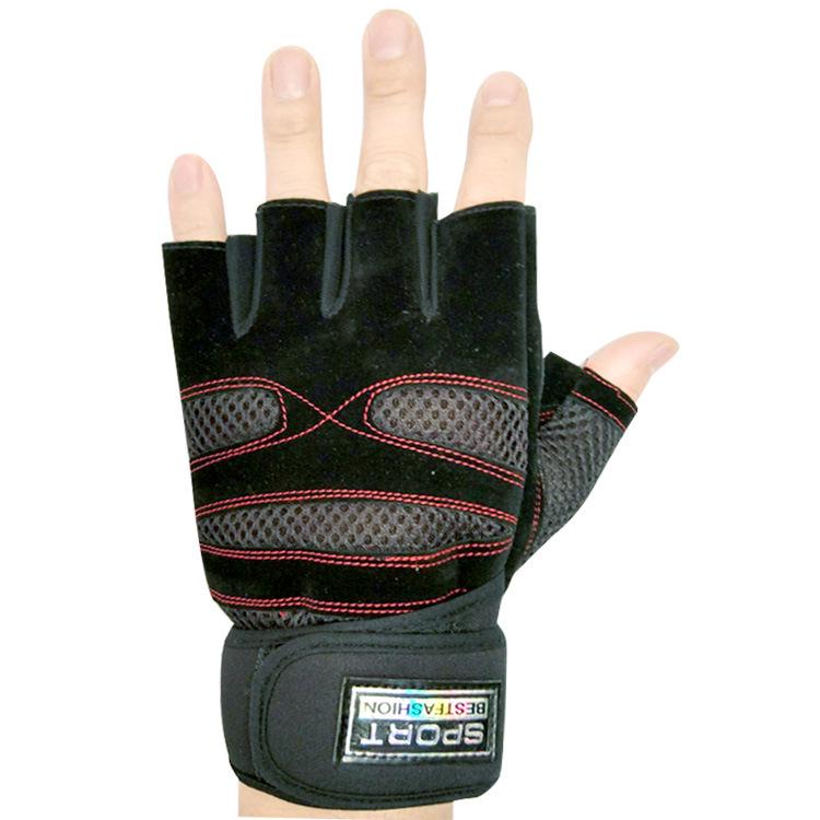 Unisex Half-Finger Weightlifting Gloves for Fitness, Pull-Ups, and Outdoor Sports – Breathable Design for Men and Women