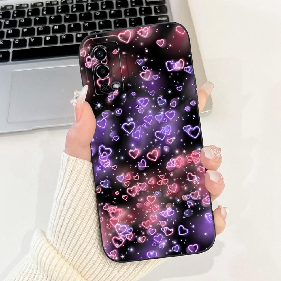For Oppo A55 4G Case CPH2325 Silicone Cute Cat Fashion Butterfly Flowers Love Painted Cover For Oppo A55 4G Phone Case