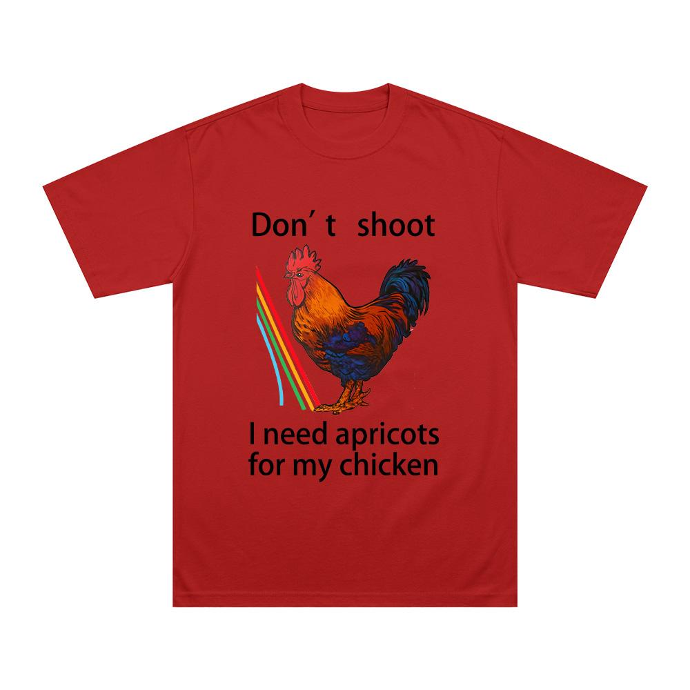 Funny Dont Shoot I Need Apricots for My Chicken Cartoon Print T Shirt Arc Raiders Hot Game Tee Men Women Cotton Shirt Short Sleeve Top graphic t shirt