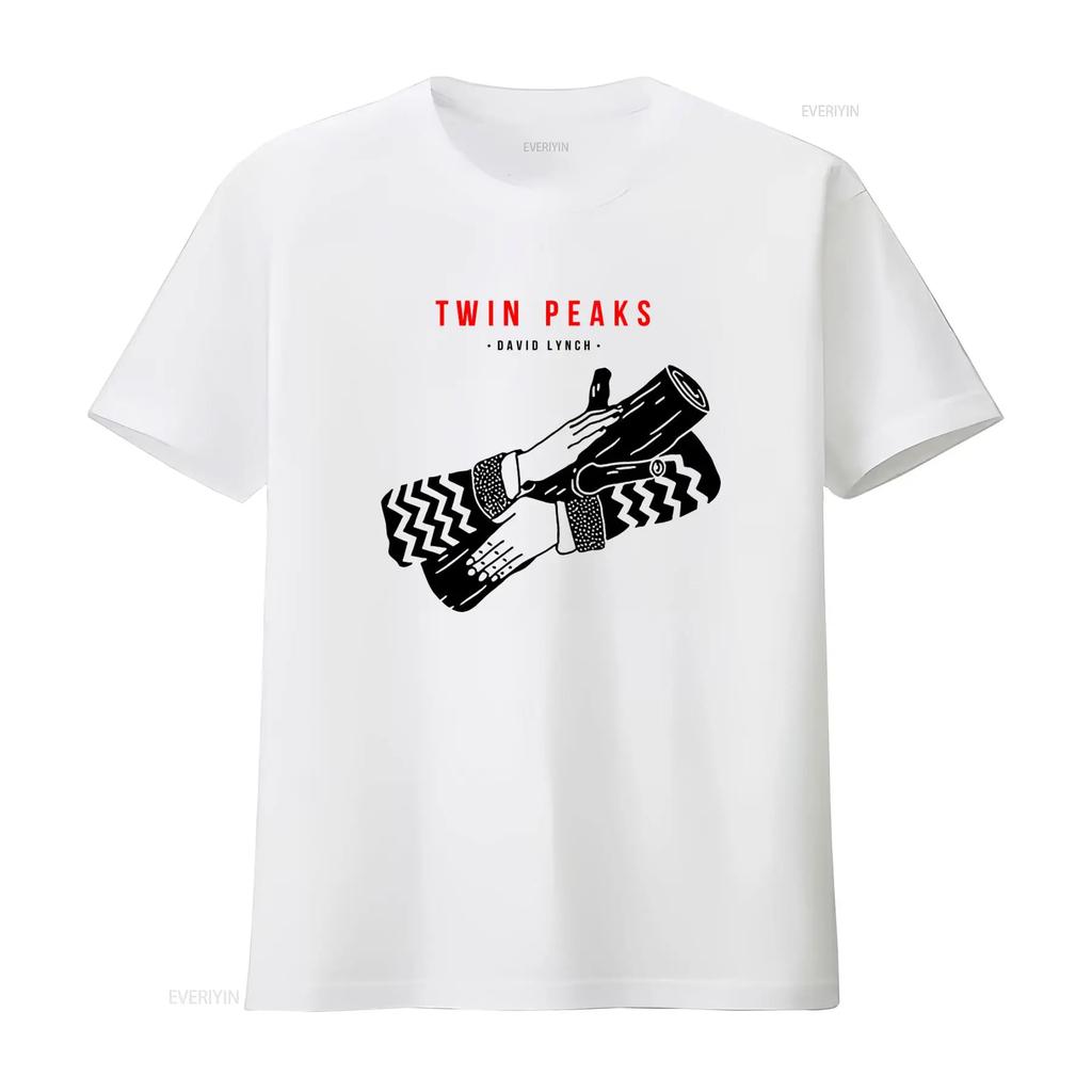 Twin Peaks David Lynch T Shirt Cool TV Series Laura Palmer Design Hipster Lady Log Tronco vintage Washed Versatile homme Unisex
