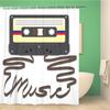 Music Rock Shower Curtains Rap Radio Shower Curtain Bathroom Decorative Waterproof Polyester Fabric Bathtub Screen With Hooks