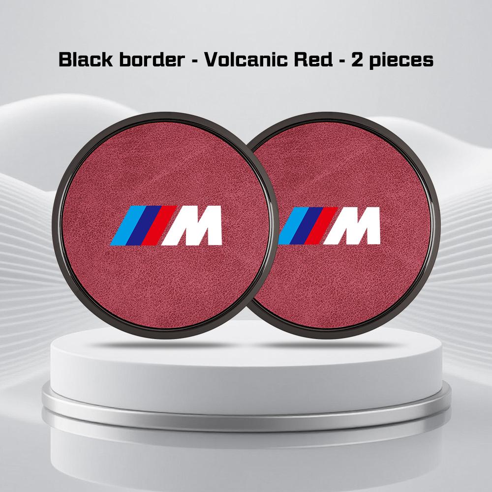 Alloy Leather Car Coaster Water Cup Mat for BMW E38 E46 E60 E70 F48 F30 F07 E92 G11 G32 G70 M M3 M5 M6 Anti-slip Pad Accessories sdbr2