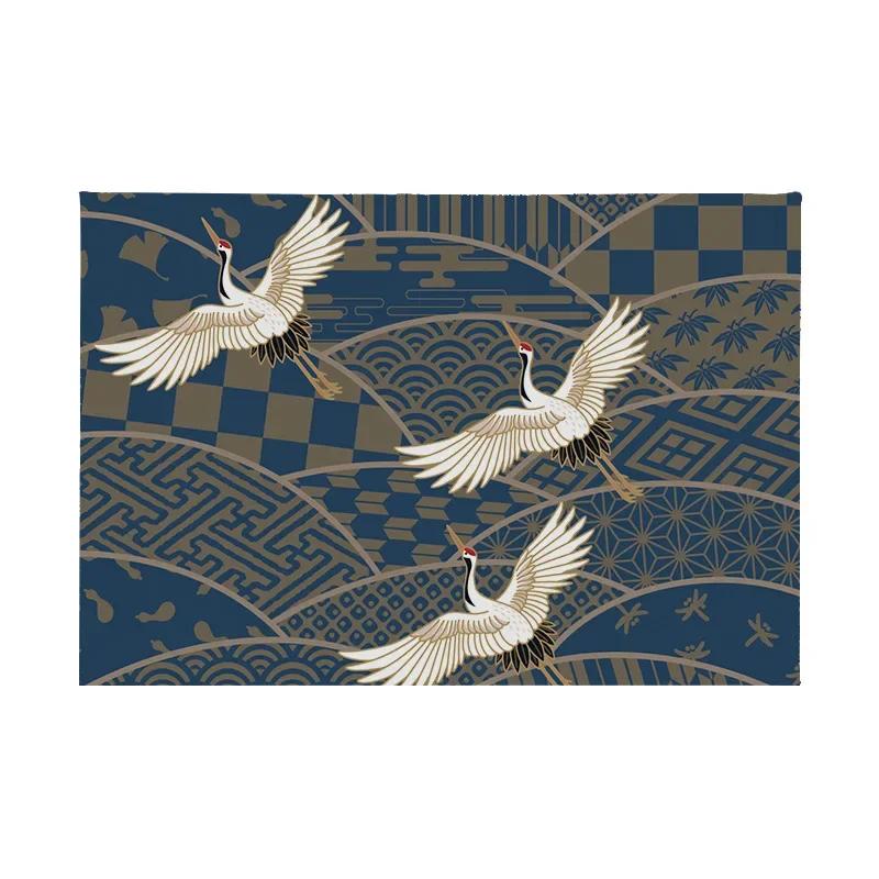 

Japan Style Floral Placemat Washable Table Mat Cloth Place Mat for Home Party Dining Tables Wedding Kitchen Banquets Decor 2pcs 30x45cm
