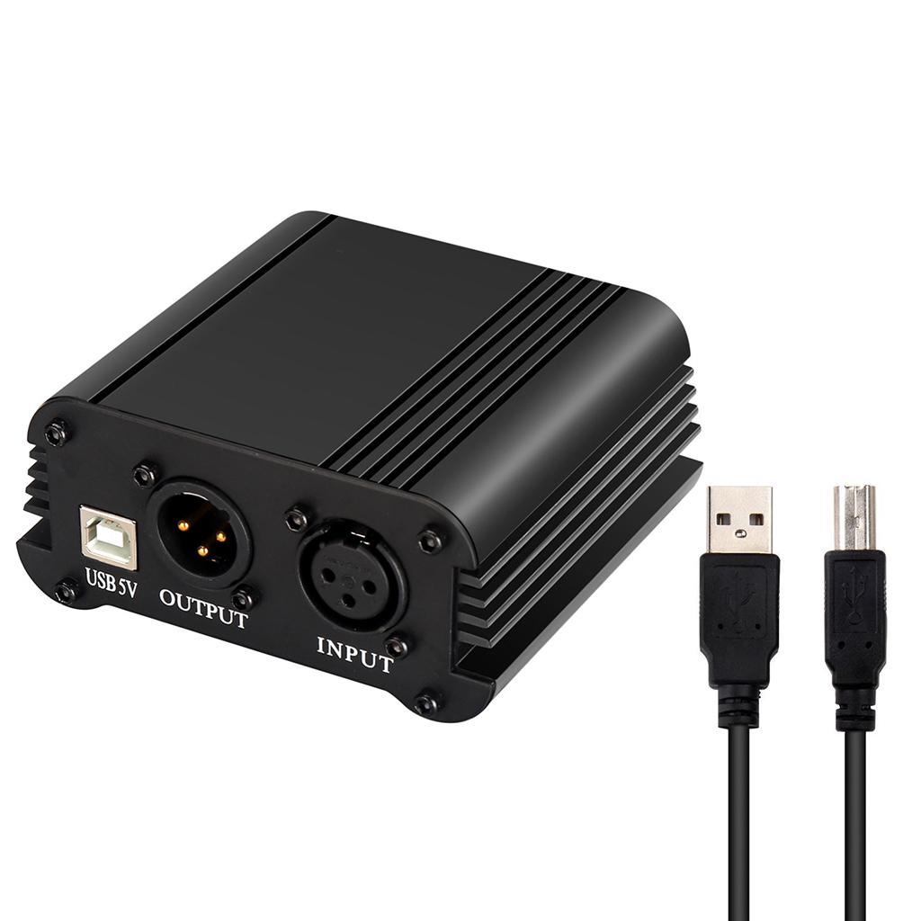 USmbuy Power Supply Recording Equipment,Condenser microphone phantom power,48V Phantom Power Supply Box for Condenser Microphone Studio Music Recording USB-Powered Operation,Power Supply Recording Equ USmbuy Power Supply Recording Equipment,Condenser microphone phantom power,48V Phantom Power Supply Box for Condenser Microphone Studio Music Recording USB-Powered Operation,Power Supply Recording Equ