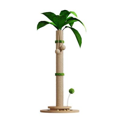 Rascador Grande para Gatos de Madera Maciza con Sisal, Cuerda y Tabla Duraderas