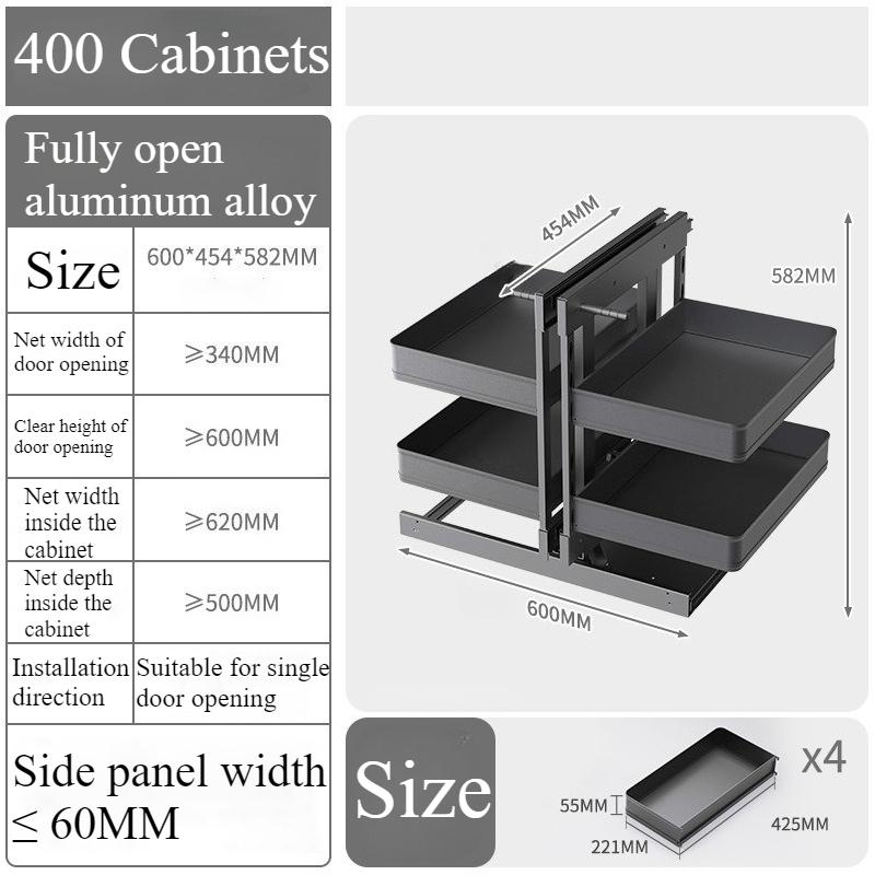 Sliding Kitchen Cabinet Storage Metal Cabinets Organizers Large Removable Spice Drawer Household Narrow Auxiliary Furniture