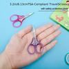 Compact Precision Craft Scissors Sharp Stainless Steel Blades with Protective Cap, Scrapbooking & DIY Apparel Sewing Supplies