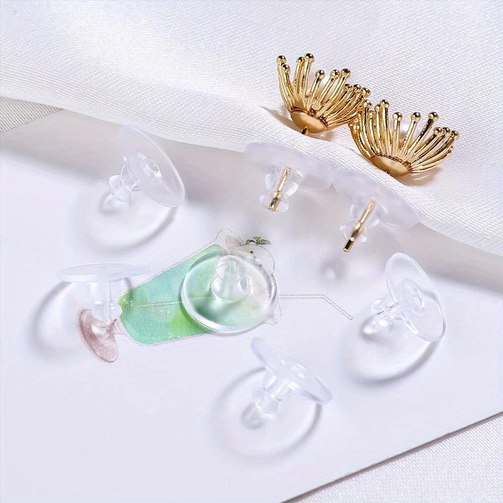 40/80/120 Stück Ohrstöpsel, perforierte Ohrstöpsel, transparente Gummi-Ohrstöpsel, Kupplungen, Kunststoffverschlüsse, Ohrstöpsel, Nägel