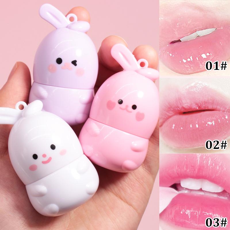 Goody Bunny Balzám na rty měnící barvu Hydratační regenerační voděodolná rtěnka Proti suchu a popraskání Rtěnka měnící barvu podle teploty