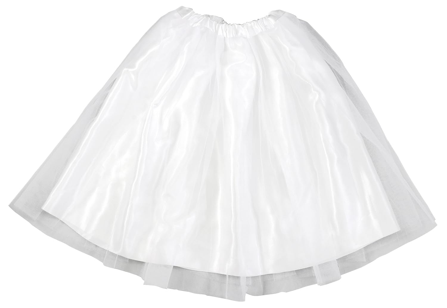 Artec Satin Frilly Skirt, White, 14640, Costume, Cosplay, Recital, Play, Easy DIY Costume for Children