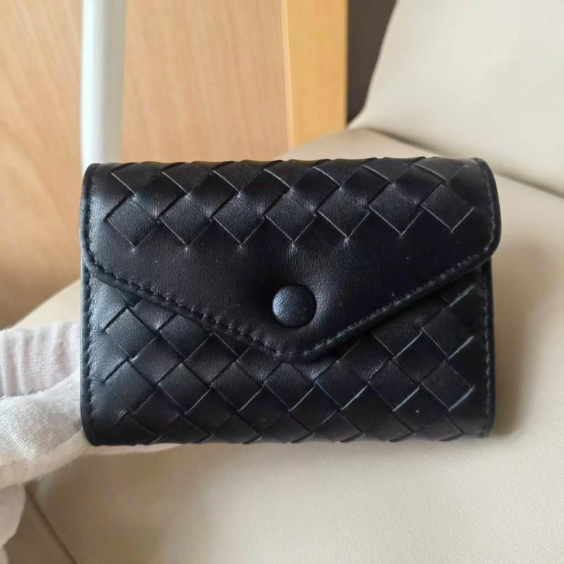 Handgefertigtes Leder Kartenetui Geldbörse Führerschein Bargeldkarten Vintage Stil Bifold mit Druckknopf