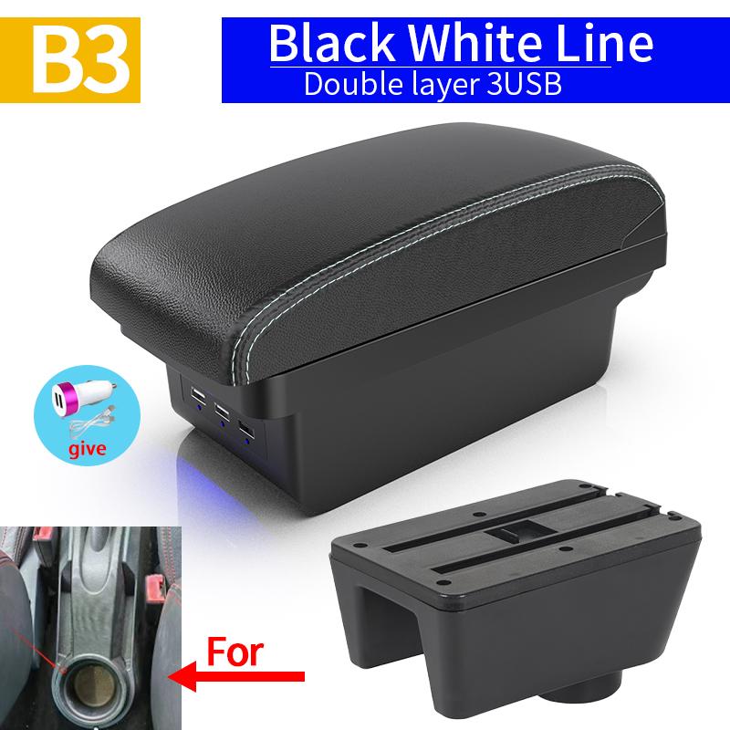 For Ibiza 6j Ibiza 6L Armrest Box For Seat Ibiza Car Armrest Central Storage Box Retrofit with USB Interior Car Accessories