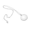 5X Magnifier Monocle Lens Necklace Magnifying Glass Loupe (Gold)