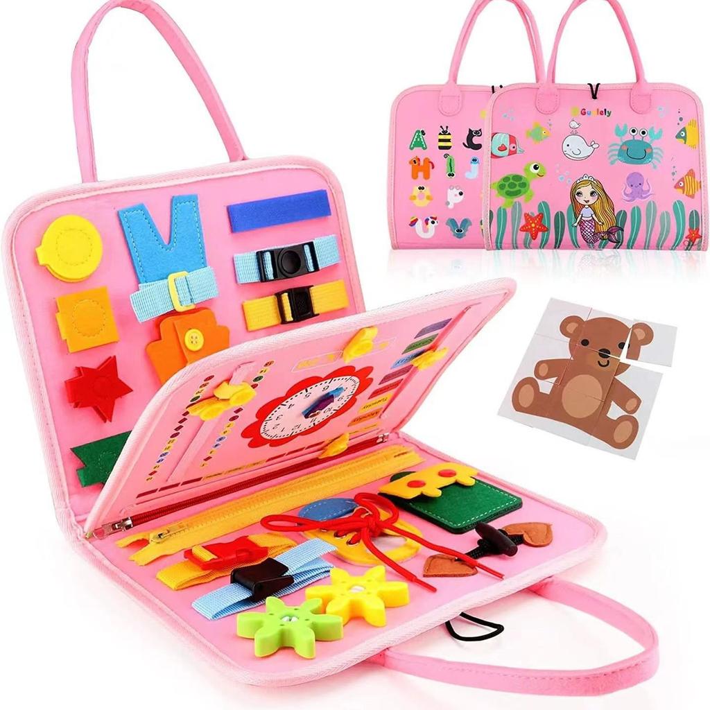 Popular Baby Early Education Felt Backpack Busy Board Toy