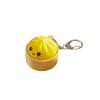 Funny Dumpling Bao Bun Keychain Fidget Clicker With LED Light Portable Stress Relief Toy for Travel Commute