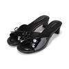 Soft Leather Minimal Cute Ribbon Mule 4.5cm 3 Colors Bbj423