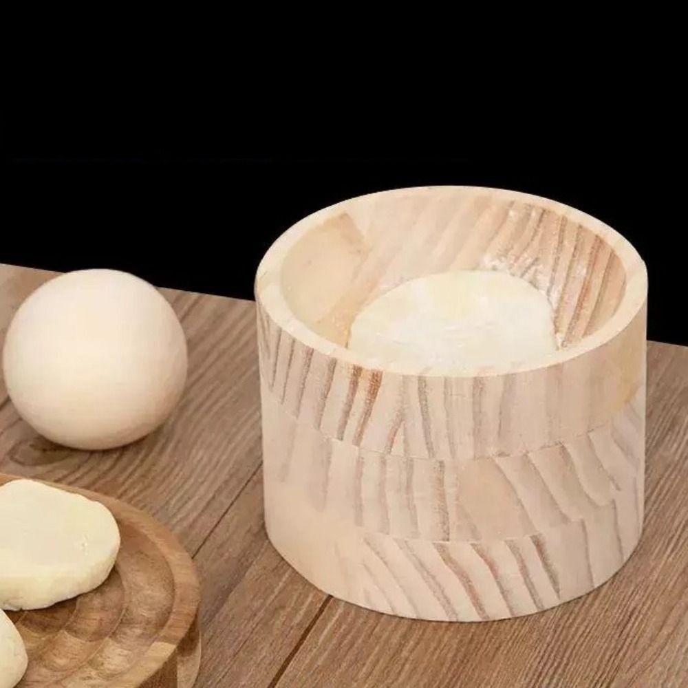 Wooden Dumpling Wrapper Making Mold Dough Press Tool Dumpling Skin Pressing Tool  Corn Cake