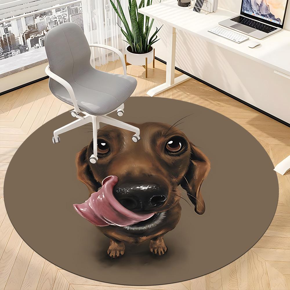 1 Stück Dackel Stuhl Teppich für Büro, Rutschfest, Weich und Langlebig, Büroteppich für Innendekoration, Perfekt für Büro yy260313096