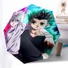 1pc Hunter x Hunter Killua & Gon Anime Character Automatic Folding Umbrella Portable 3-Fold Design with Iron Frame Outdoor for Fans, Travelers, Daily