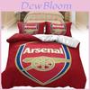 Arsenal Football Club Soccer Print Duvet Cover Set With Polyester Material For Sports Fans Bedroom Decor