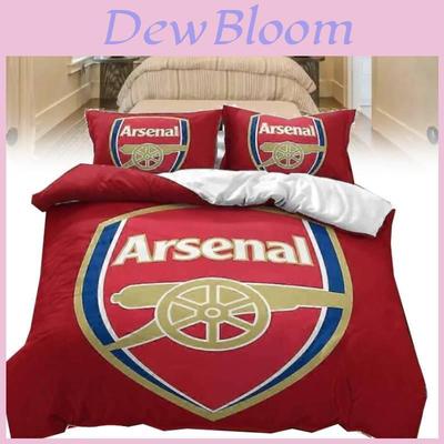 Arsenal Football Club Fußball-Druck Bettbezug-Set mit Polyestermaterial für Sportfans Schlafzimmerdekor