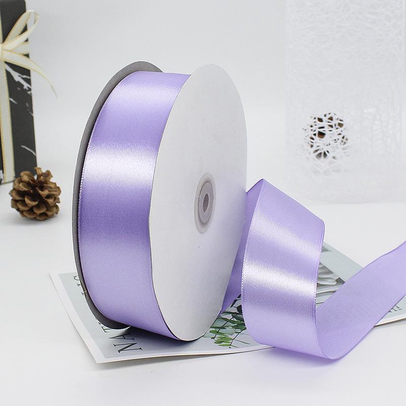 Single Face Ribbons 100% Polyester 20 Solid Color 4 cm Wide Ribbon 100Y for Birthday Decoration