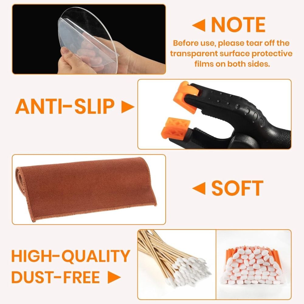 166pcs Precision Support Card Cleaning Kit Clear Acrylic Rounds Card Care Tool  TCG Collectors