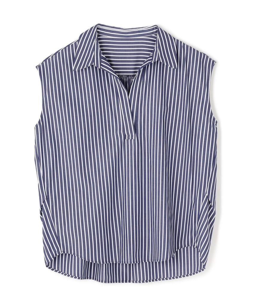 Natural Beauty Basic Striped Shirt in Navy Stripes Women's Skipper-Style