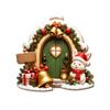 Christmas Door Wooden Wall Decal, House Wood Sign, Holiday Wall Decor