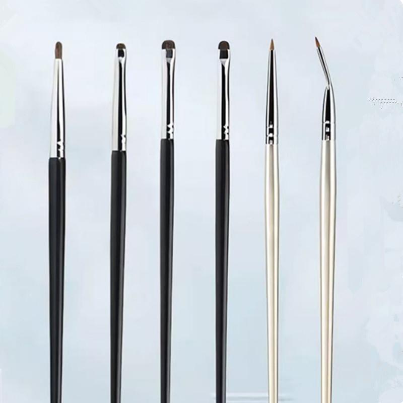 4/6Pcs Eye Detail Brushes Set Horse Hair Eyeshadow Brushes Undereye Smudge Brushes Soft Eyeliner Brush Perfect Eye Makeup Tools