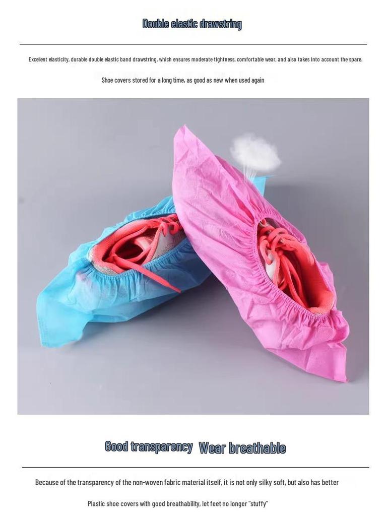 Verdickte Vlies-Einweg-Überschuhe - Atmungsaktiv, Staubdicht, Verschleißfest für Schüler & Erwachsene