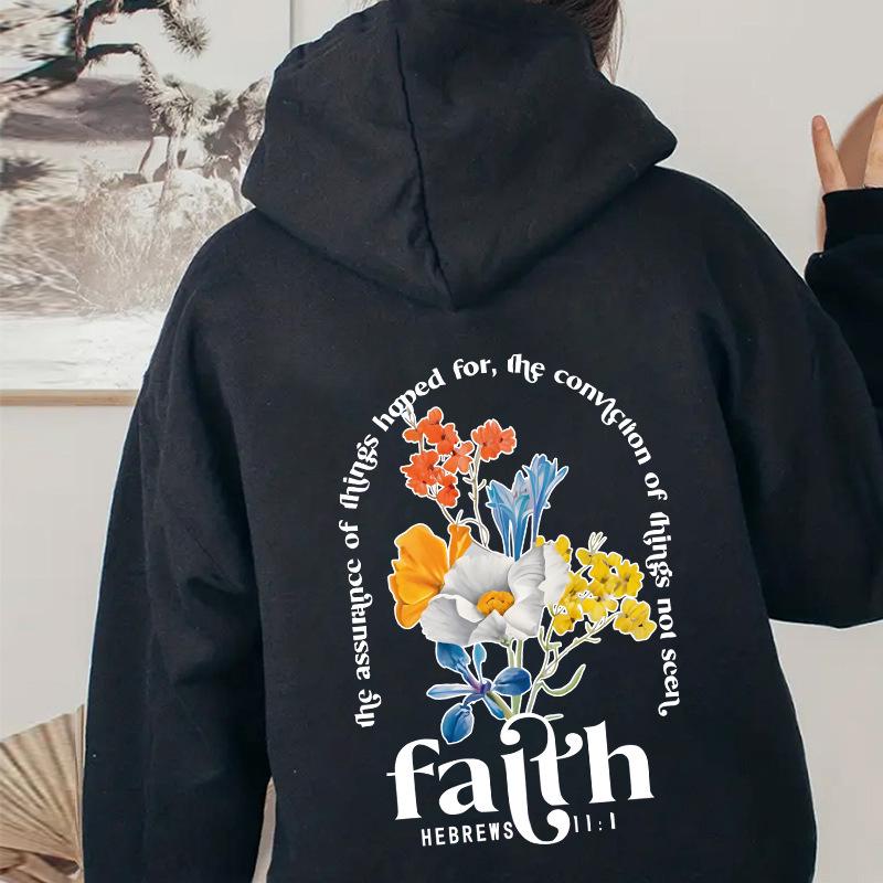 Autumn & Winter European-American Letter Print Hooded Sweatshirt - Women's Cotton Fashion