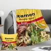 Ramen printed flannel blanket sofa blanket bed sheet bedspread decorative blanket production source direct supply